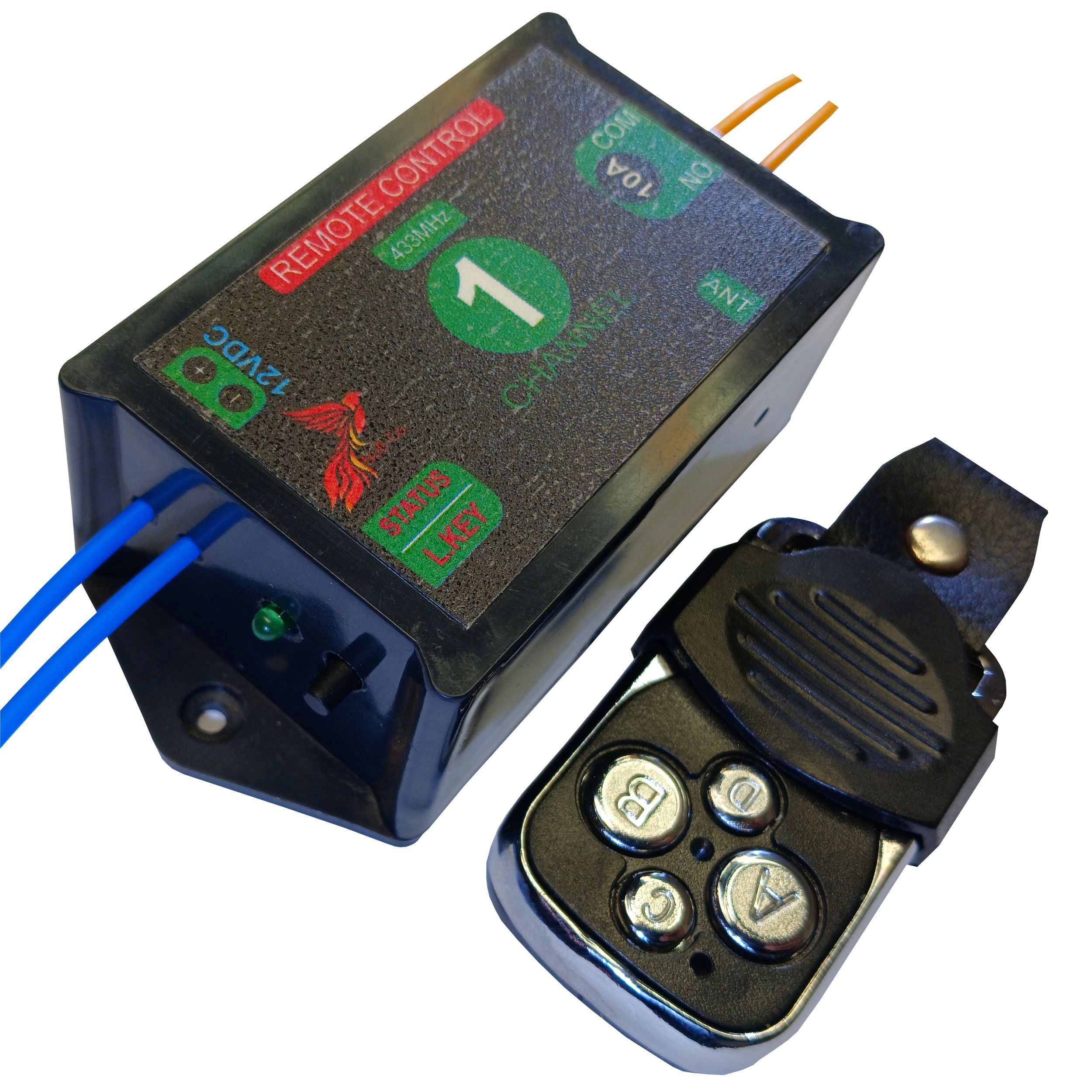 گیرنده و ریموت دربازکن تک کانال 10 آمپر مدل 12V-CH001-10