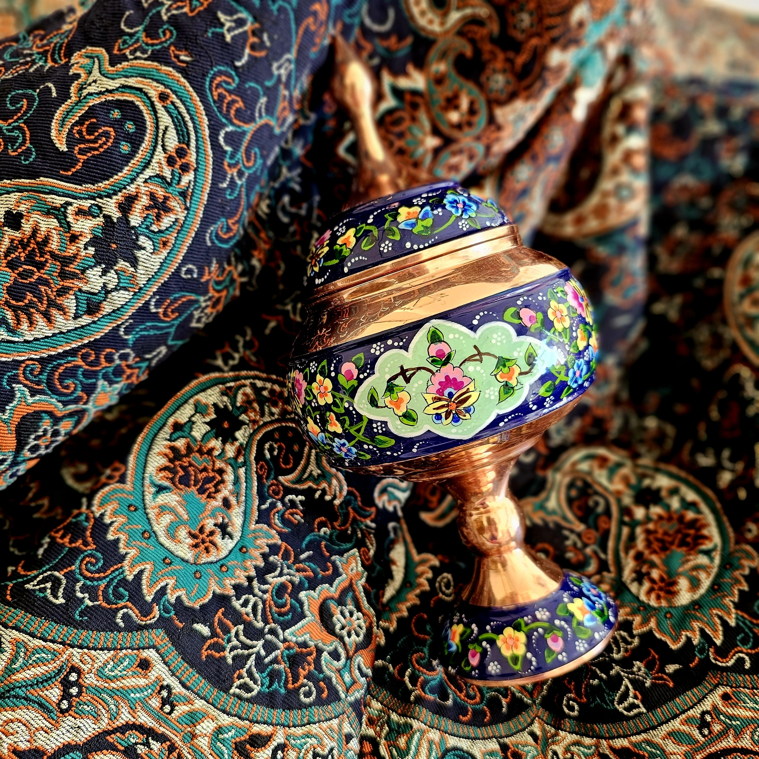 ست هدیه نگارستان نیلی مدل مس و ترمه کد pardaz24