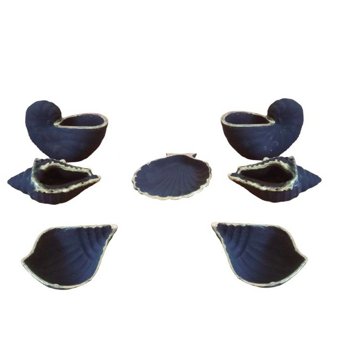 ظروف هفت سین طرح صدف مختلف مدل گلدن لاین مجموعه 7 عددی