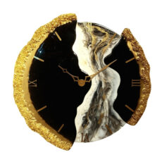 ساعت دیواری رزینی مدل سه تکه دفرمه