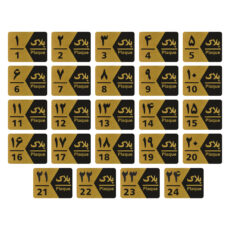 تابلو راهنما طرح شماره پلاک مدل GNG1724 مجموعه 24 عددی