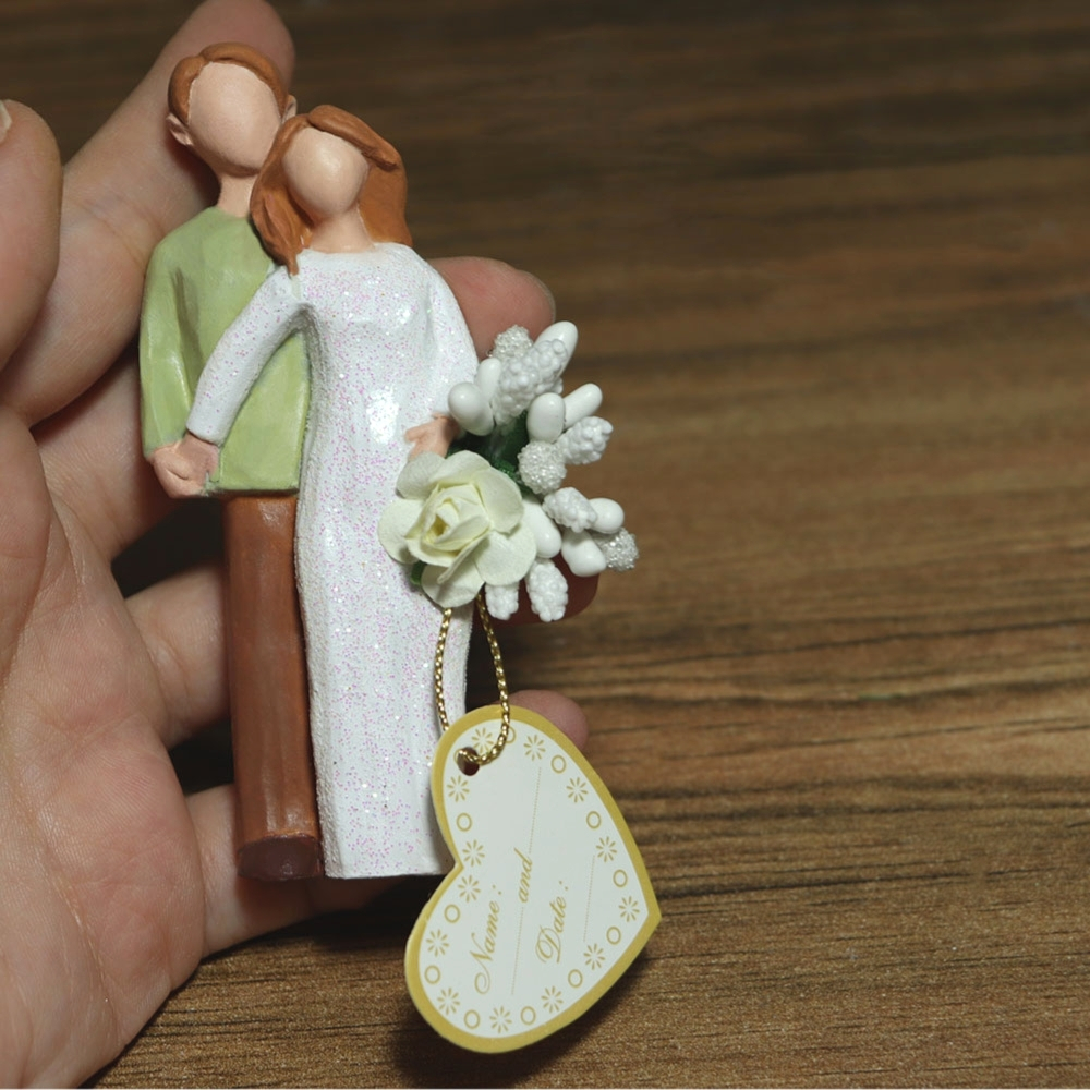 مجسمه مدل گیفت عقد و عروسی طرح زوج بسته 20 عددی