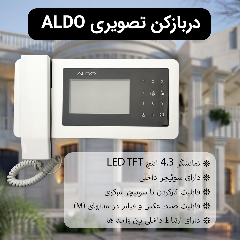 دربازکن تصویری آلدو مدل AL-424 DI(M) مجموعه 5 عددی