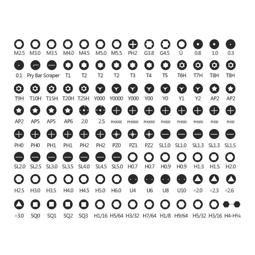 مجموعه 126 عددی سری پیچ گوشتی یاکسون مدل YX-6018