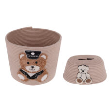 ست سطل زباله اتاق کودک و دستمال کاغذی مدل خرس کاپیتان