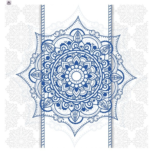 رومیزی برند رومیزی باز طرح مربع مدل سنتی مدرن کد 11085 سایز 140*140 سانتی متر