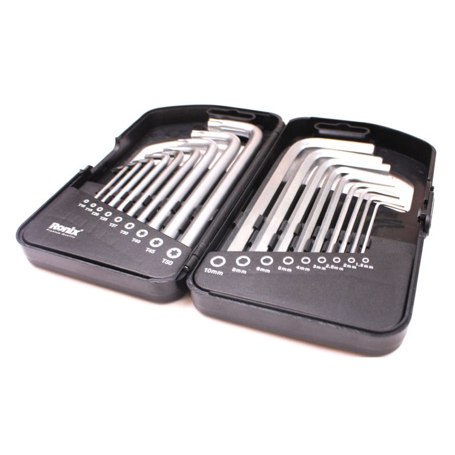 مجموعه 18 عددی آچار آلن و ستاره ای رونیکس مدل RX-2051