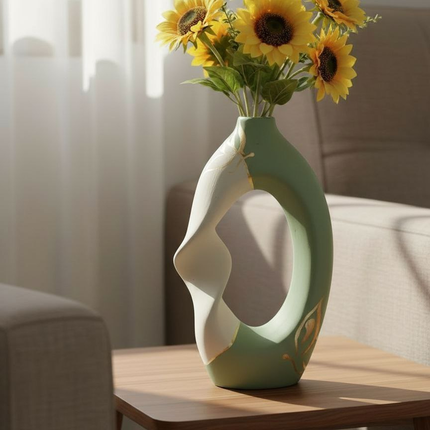 گلدان بتنی مدل پیچ مینیمال