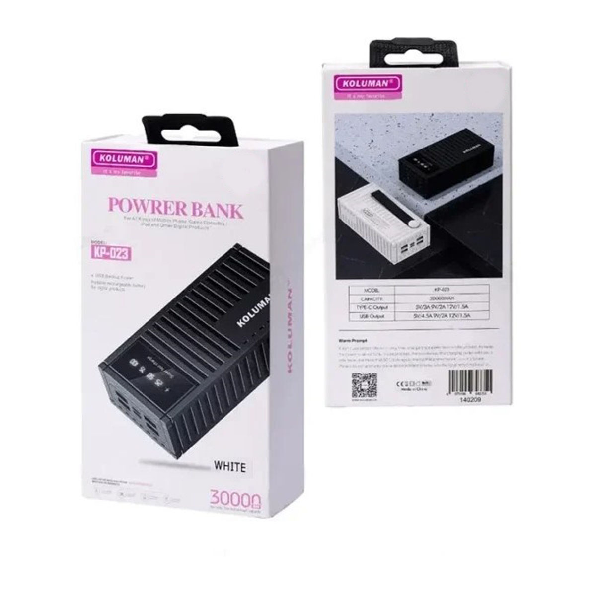 پاور بانک کلومن مدل KP-023 کانتینری ظرفیت 30000 میلی آمپر ساعت