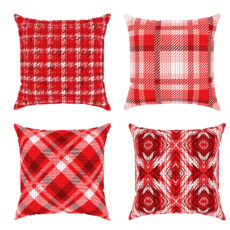 کاور کوسن مدل مخمل طرح کریسمس کد 4019a مجموعه چهار عددی