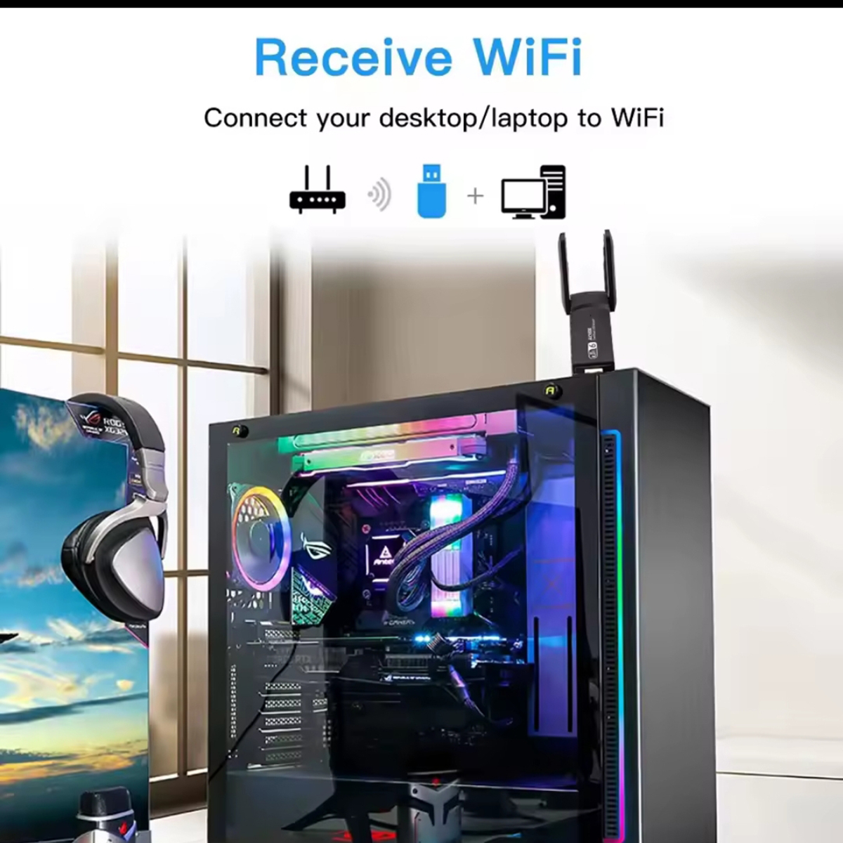 USB کارت شبکه پیکس لینک مدل UAX10 WIFI6