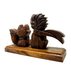 مجسمه چوبی طرح شازده کوچولو و روباه