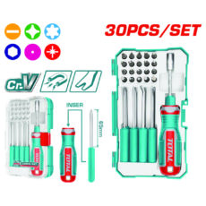 پیچ گوشتی و سر پیچ گوشتی توتال مدل TACSD30306 مجموعه 30 عددی