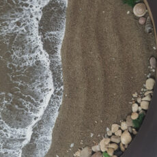 تابلو رزینی مدل ساحل و دریا