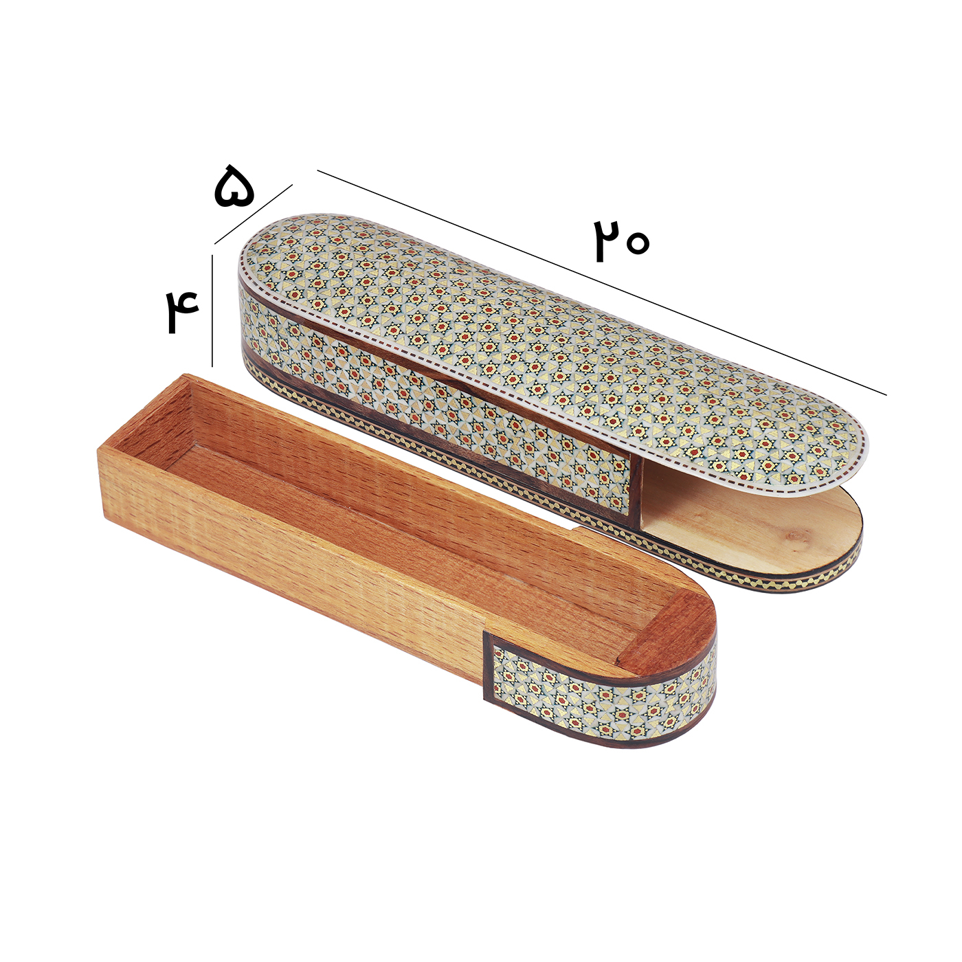 قلمدان خاتم کاری مدل کندویی