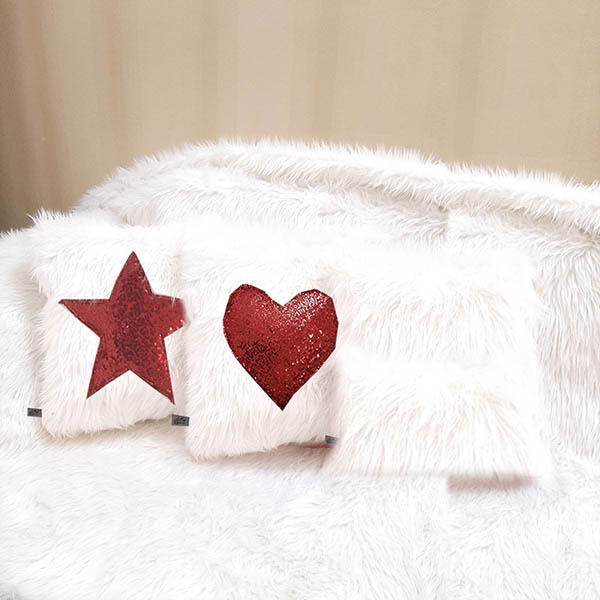 کوسن تیگران مفشوو مدل قلبی کد M3 مجموعه 3 عددی به همراه شال مبل