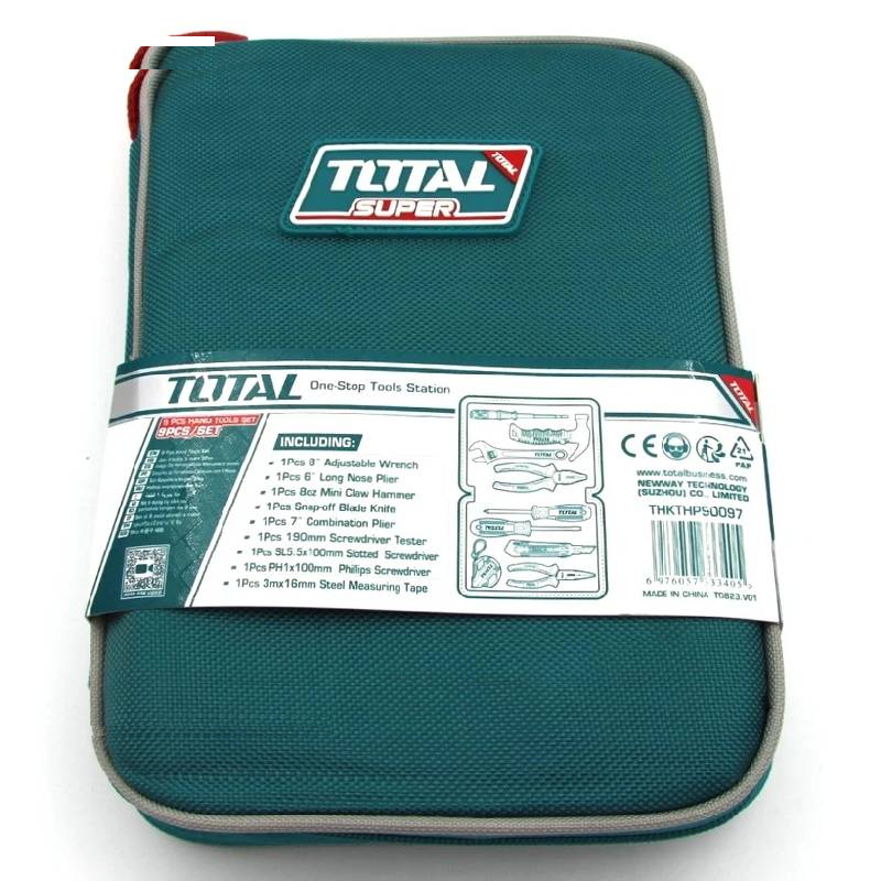 مجموعه 9 عددی ابزار دستی توتال مدل THKTHP90097