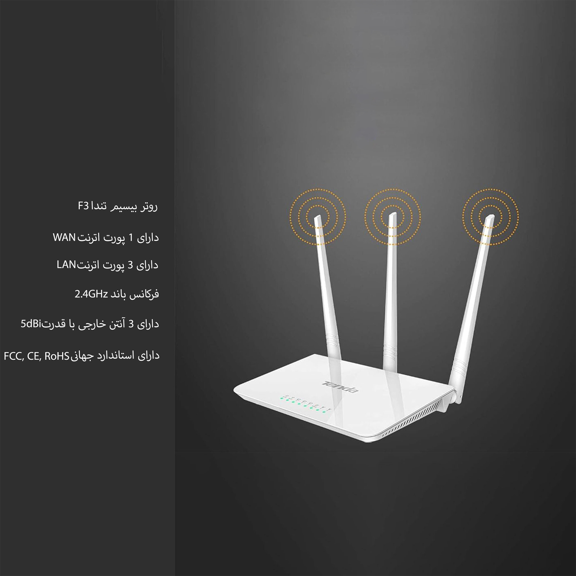 روتر بی سیم تندا مدل F3