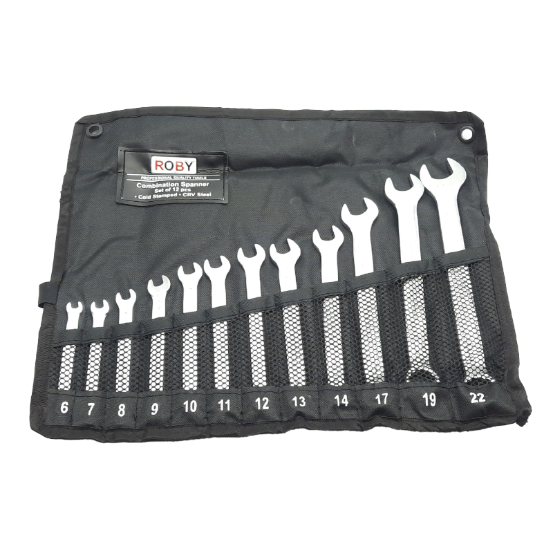 آچار یکسر تخت و یکسر رینگی روبی مدل 6-22 مجموعه 12 عددی