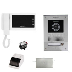 مجموعه دربازکن تصویری آلدو مدل 4UCM-414M به همراه محافظ ولتاژ مانیتور