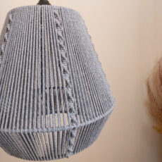 لوستر بافتنی مدل الماسی با نخ مکرومه کد ۴۰