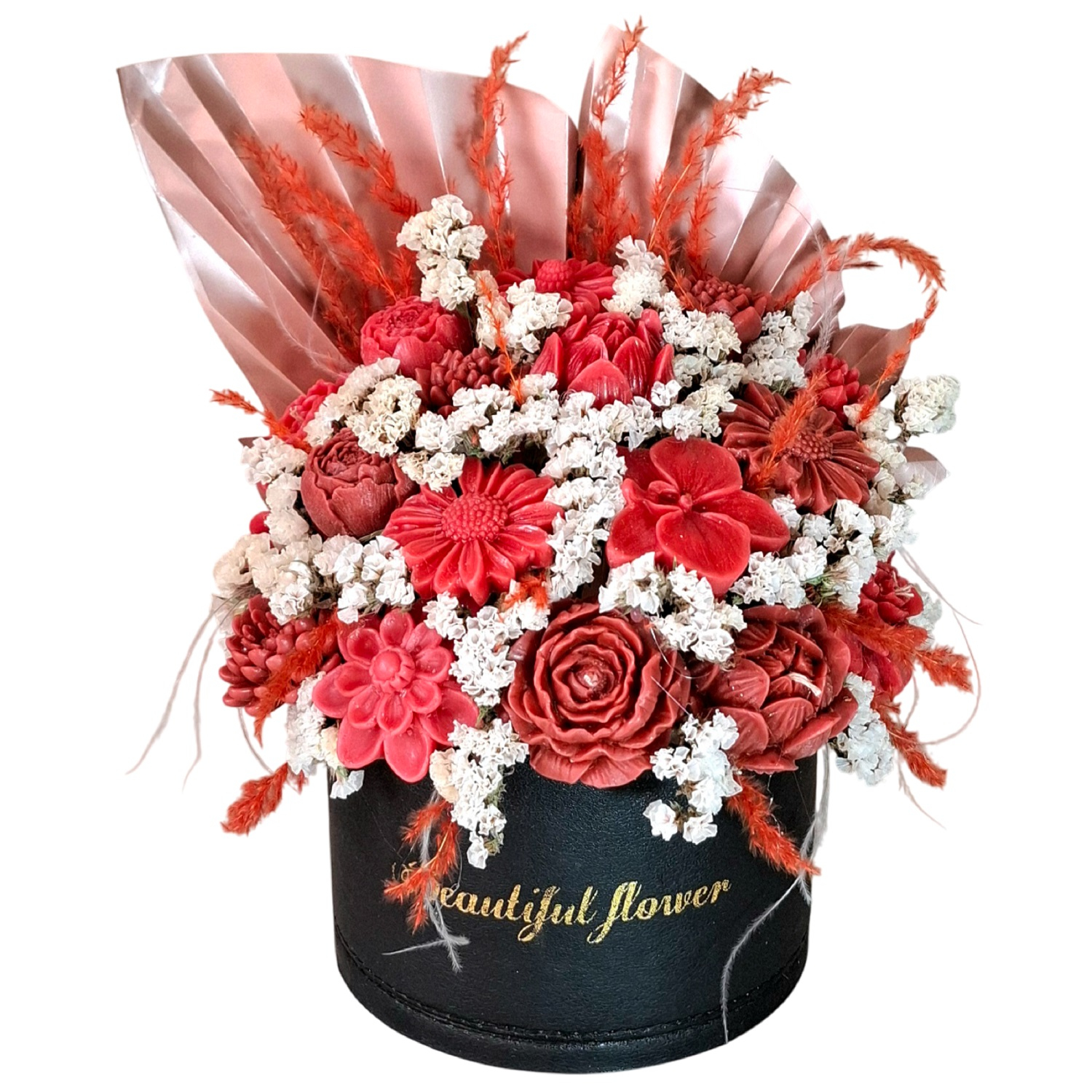 شمع مدل باکس گل 18 شاخه کد BL01