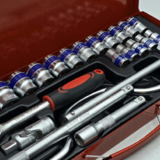 جعبه آچار بکس جنترد مدل 24PCS-SOCKET SET سایز 8، 32 میلی متر مجموعه 24 عددی