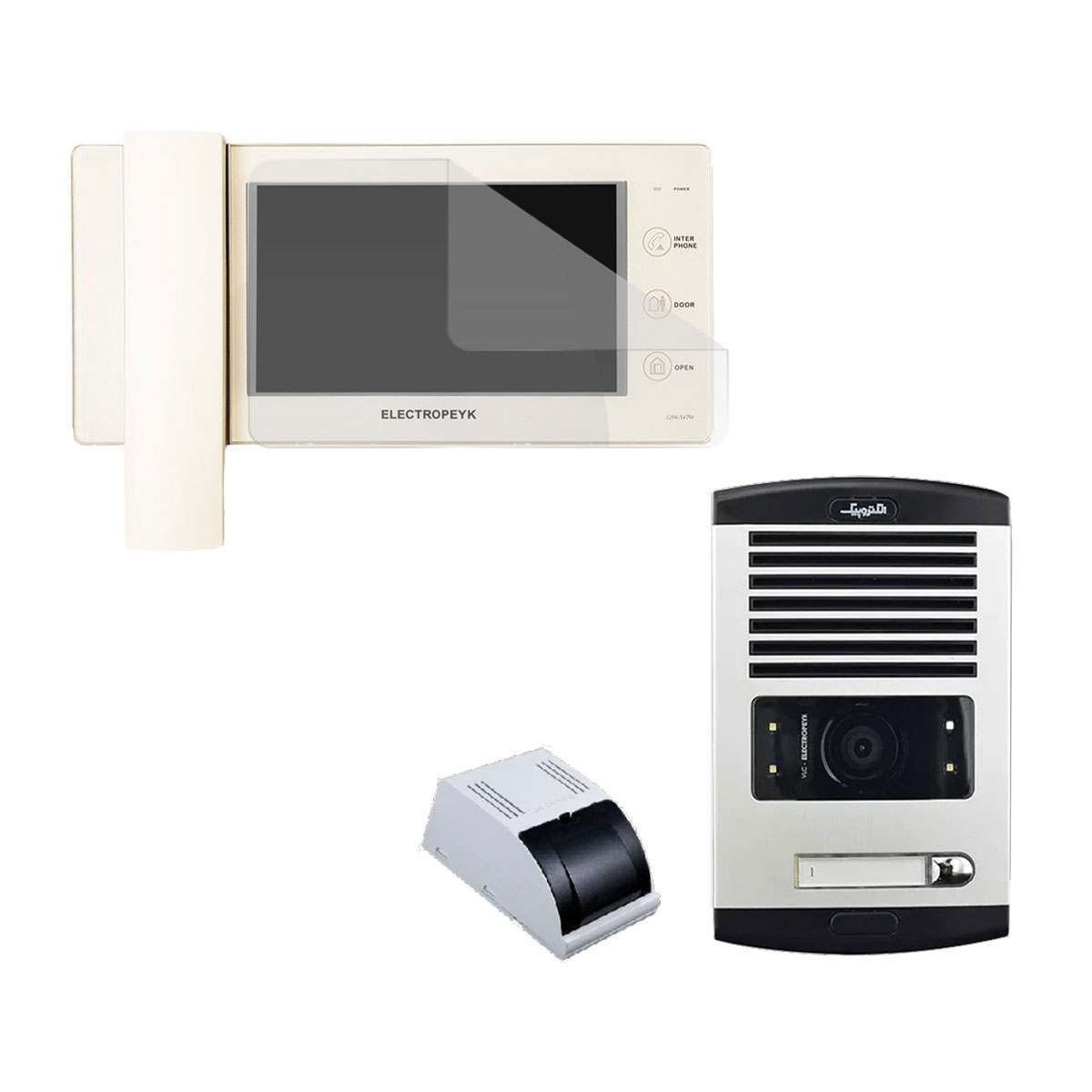 دربازکن تصویری الکتروپیک مدل 1294-ECO یک واحدی کامل به همراه محافظ صفحه