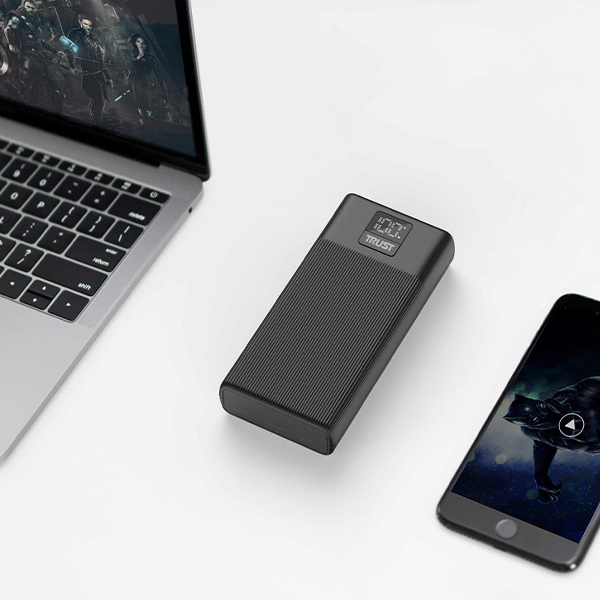 پاوربانک تراست مدل P267D ظرفیت 20000 میلی آمپر ساعت