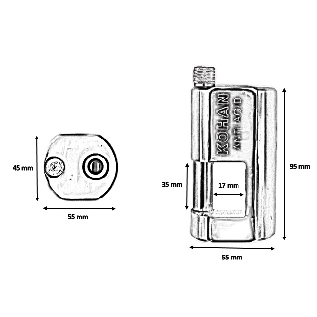 قفل بیضی کهن مدل هیدرودیسکی کد 95