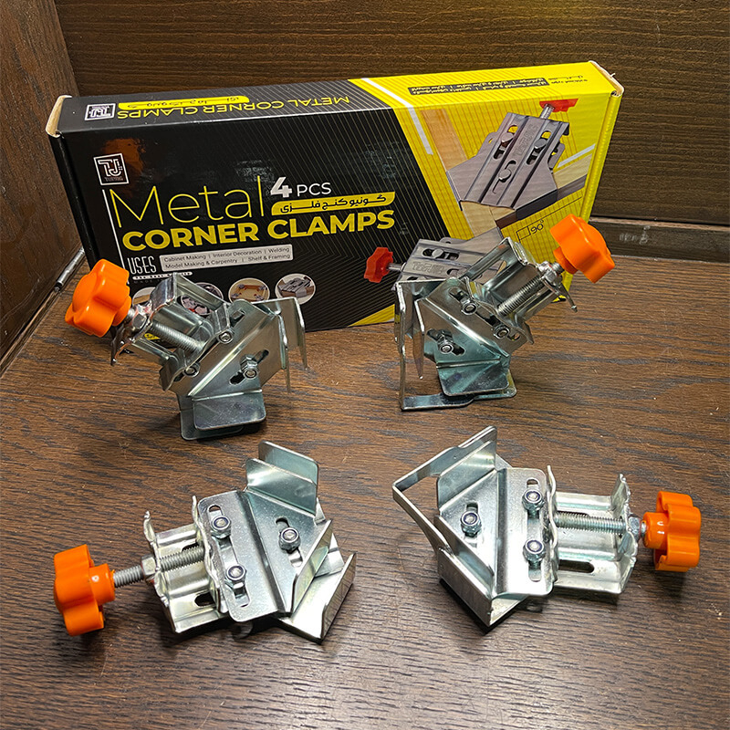 گیره گونیا گونیوکنج فلزی مدل M4 بسته 4 عددی