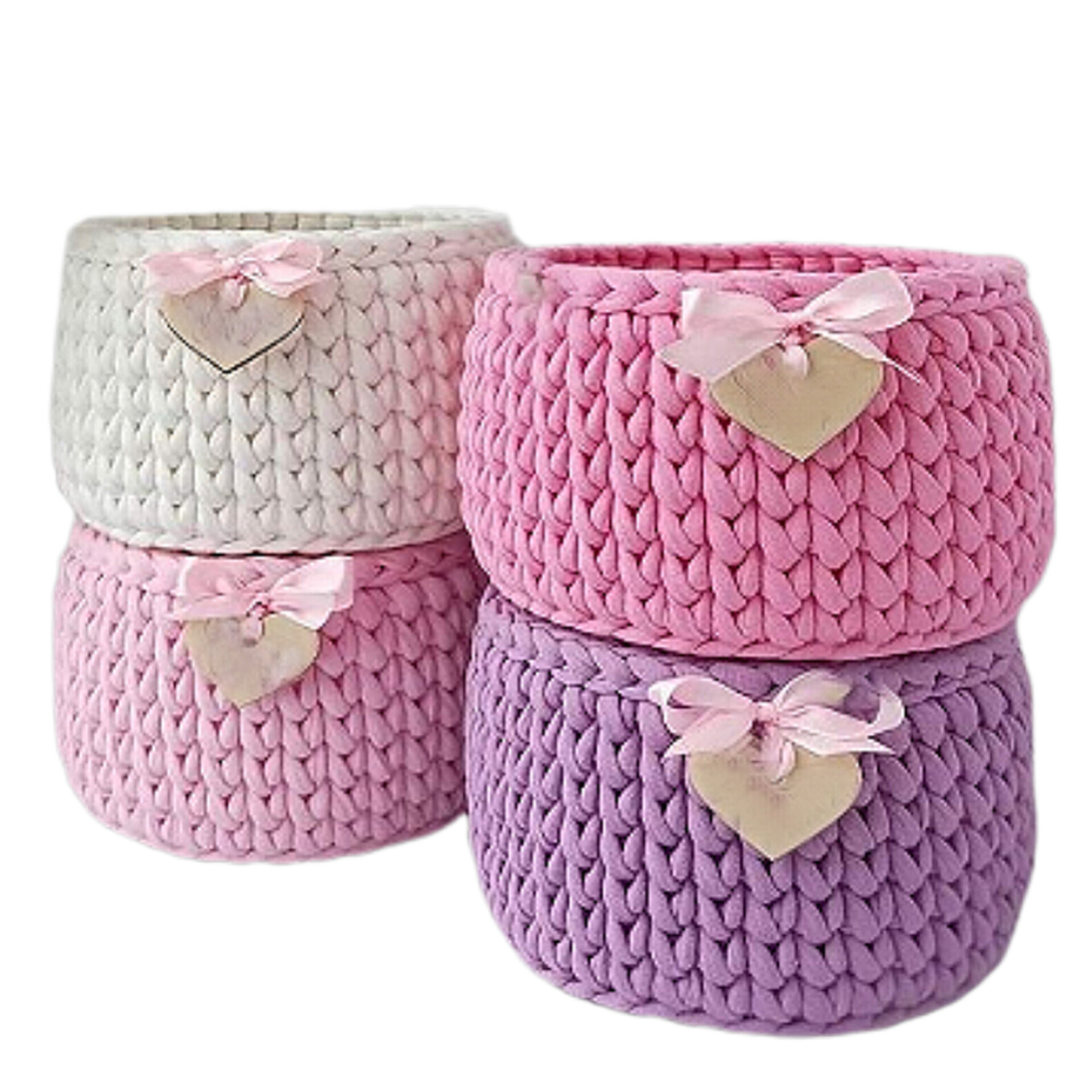 سبد قلاب بافی تریکو کد1 مجموعه 4 عددی