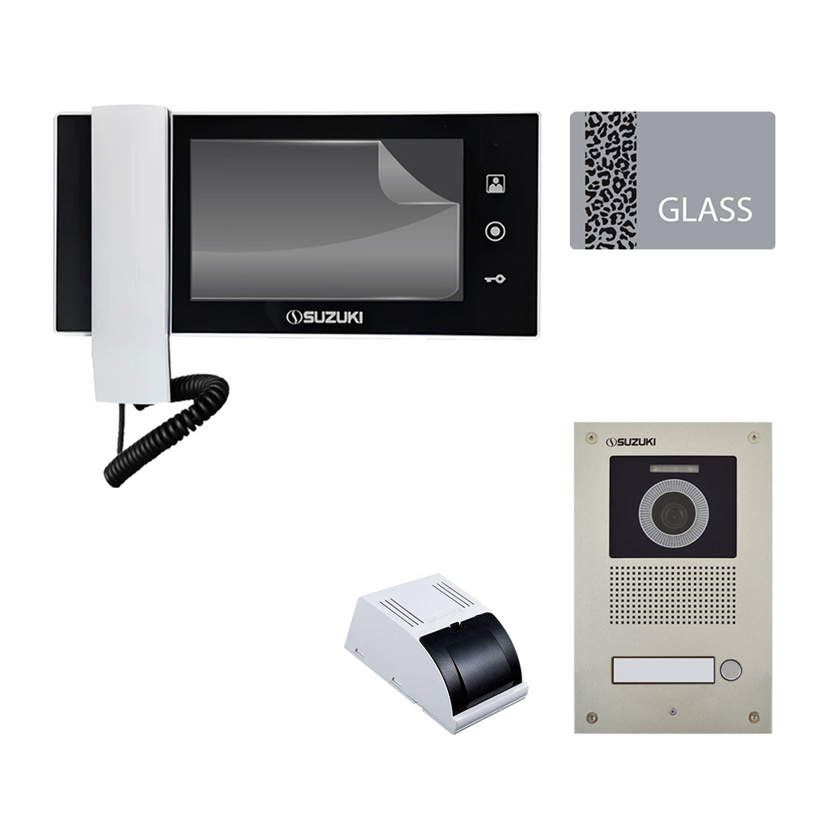 دربازکن تصویری سوزوکی مدل 730M تک واحدی به همراه محافظ صفحه نمایش