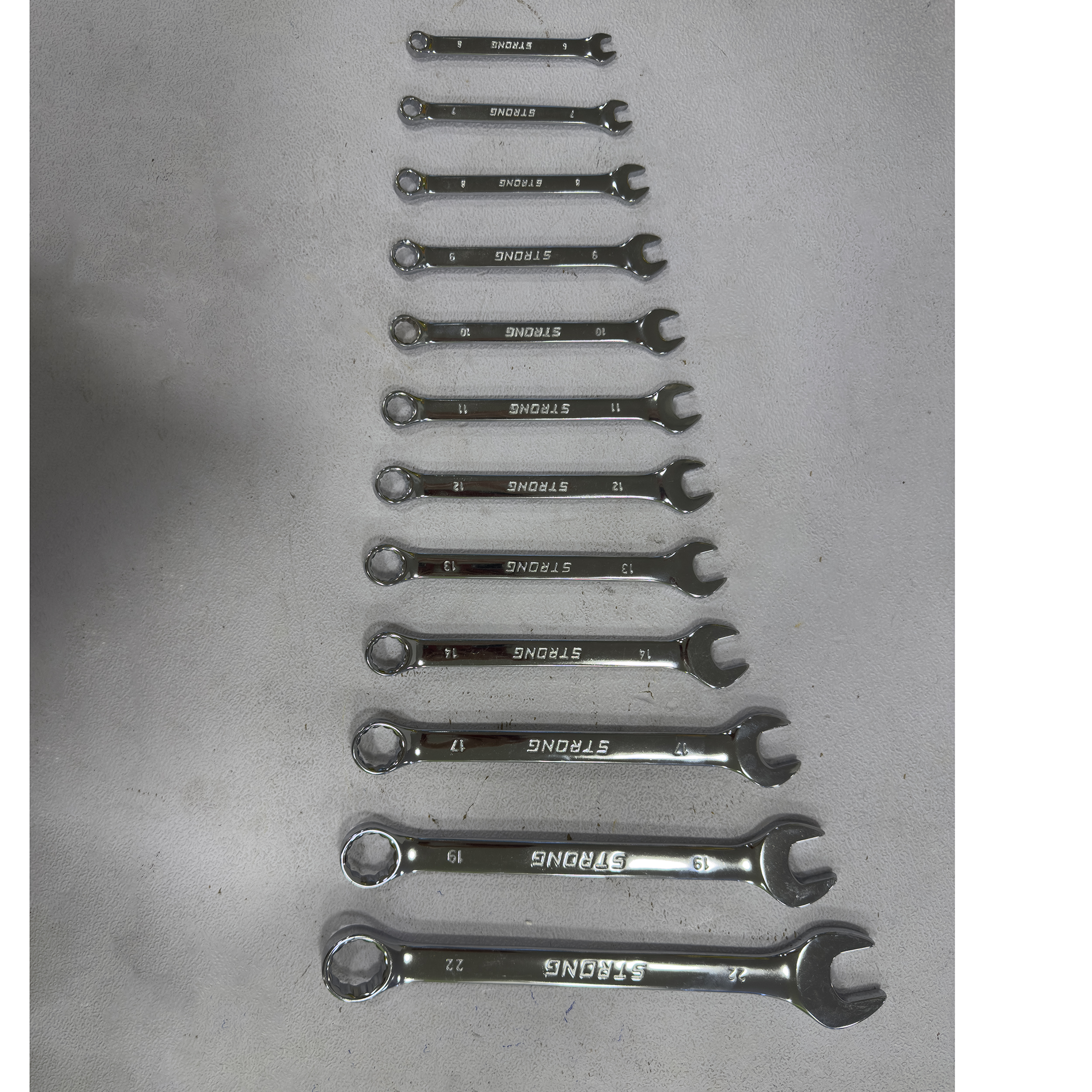 آچار یکسر تخت و یکسر رینگی استرانگ مدل SMT-STRONG-12PCS-22MM مجموعه 12عددی