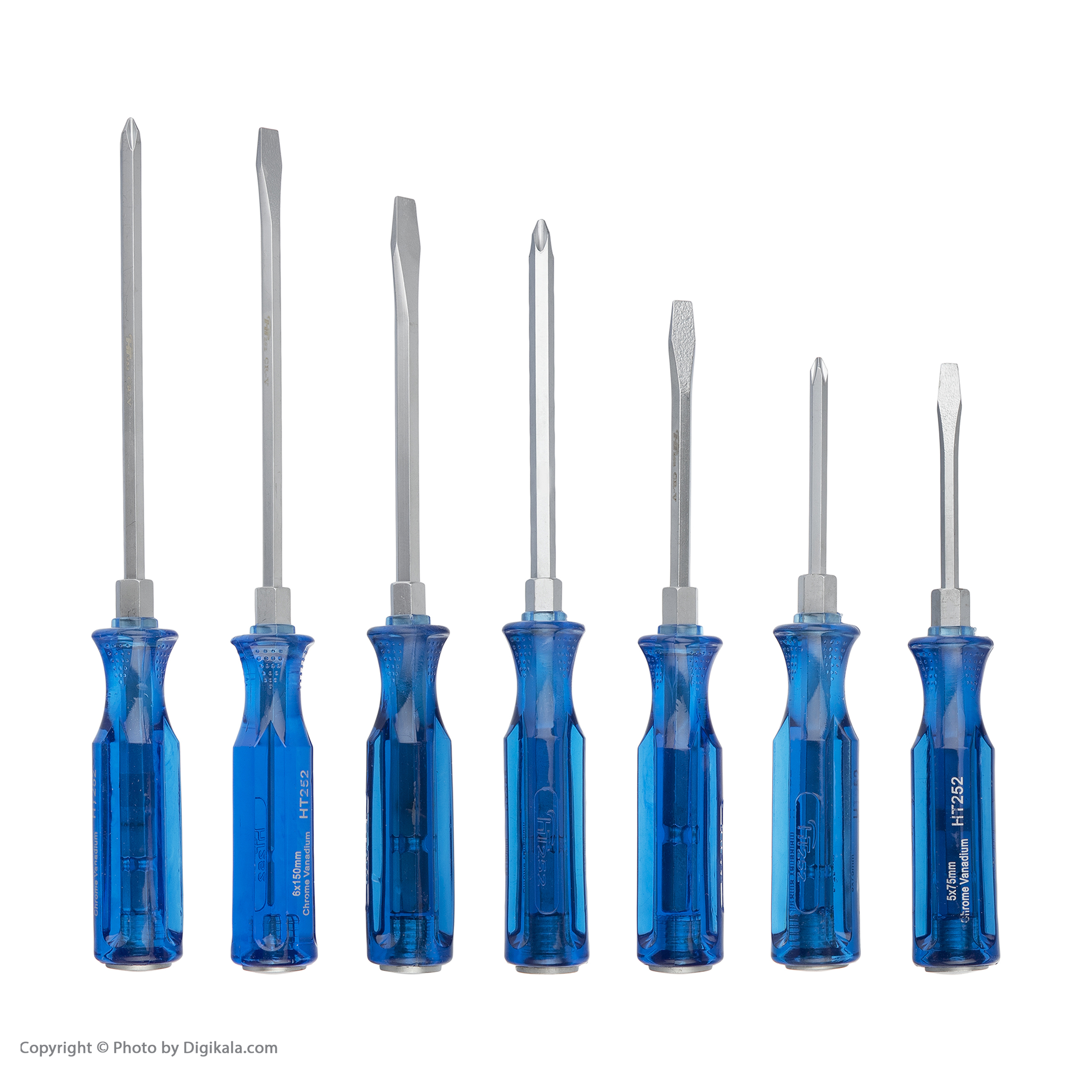 پیچ گوشتی اچ تی 252 مدل 001 مجموعه 7 عددی