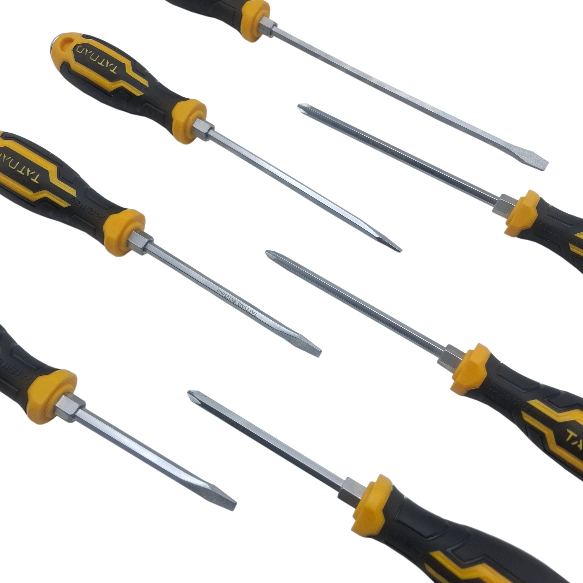 پیچ گوشتی ضربه خور دوسو و چهارسو تاتند مدل 7PCS بسته 7 عددی