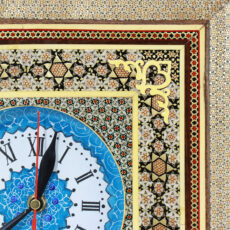 ساعت دیواری خاتم کاری مدل خاتم توپی کد 15