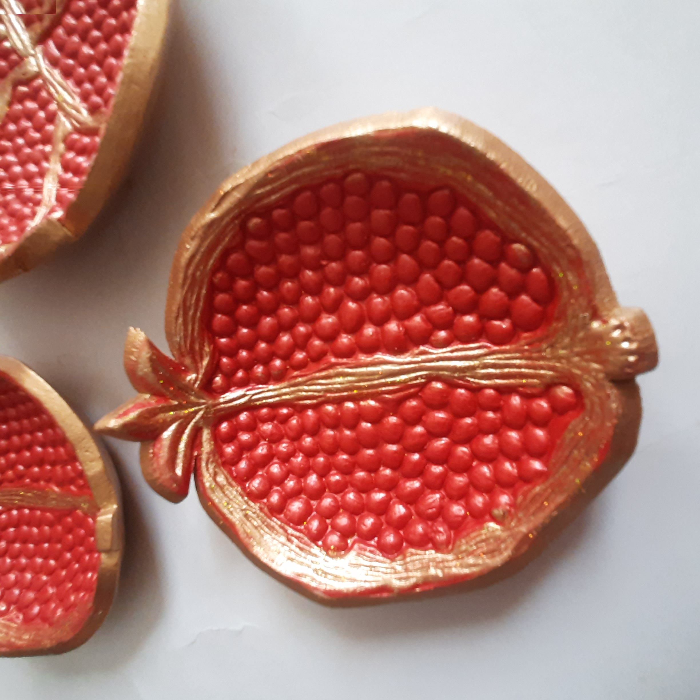 ست 10 تکه هفت سین سفالی مدل انار اکلیلی