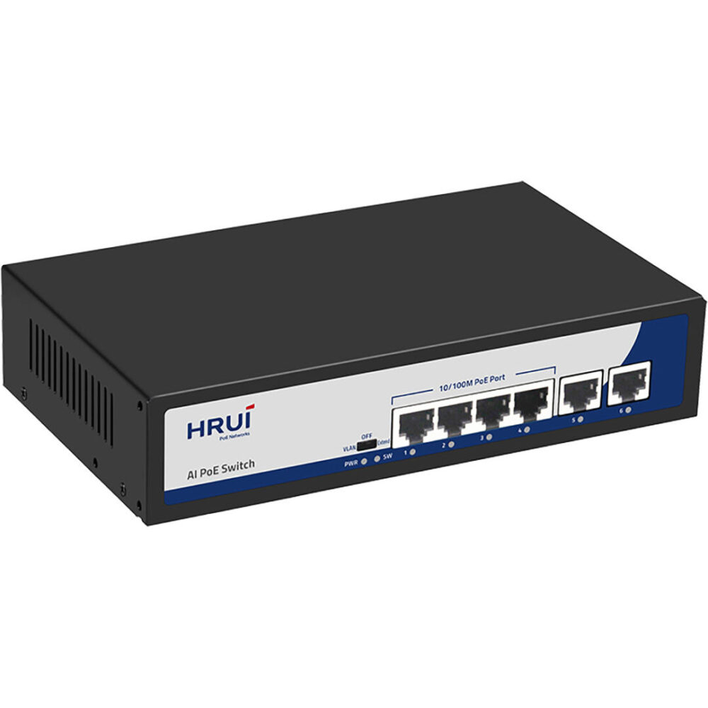 سوئیچ PoE چهار پورت اچ ار یو ای مدل HRUI HR900-AF-42N