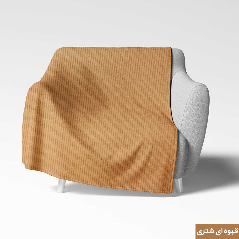 شال مبل شاران هوم مدل مخملی طرح راه راه سایز 450×170 سانتی متر