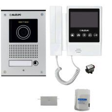 مجموعه دربازکن تصویری سوزوکی مدل 420-4ucm یک طبقه به همراه محافظ ولتاژ مانیتور