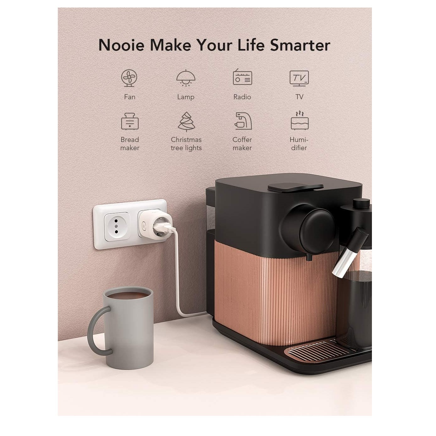 پریز هوشمند نویی مدل smart plug بسته 4 عددی