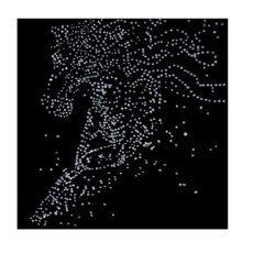 تابلو نقاشی ورق نقره مدل اسب سرکش