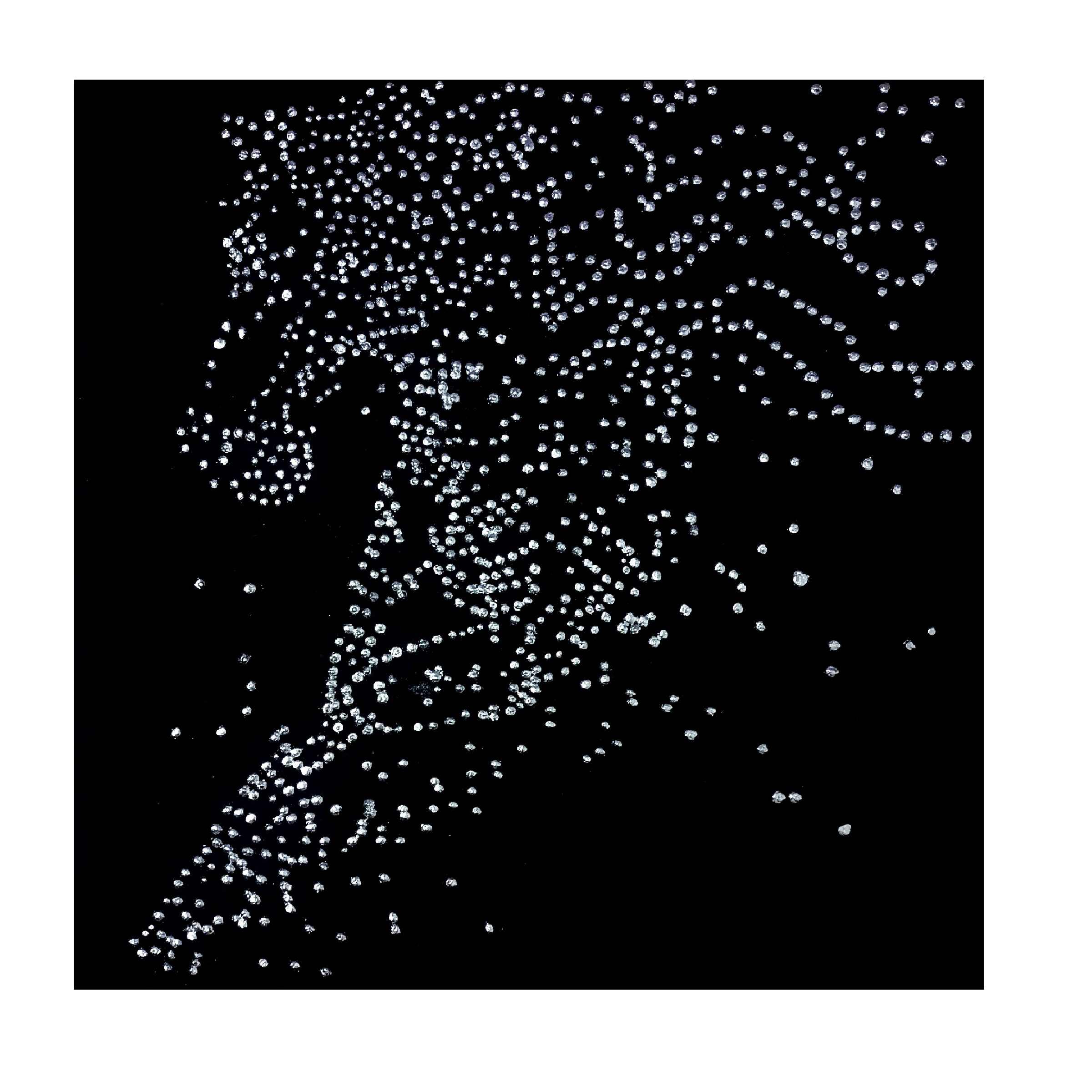 تابلو نقاشی ورق نقره مدل اسب سرکش