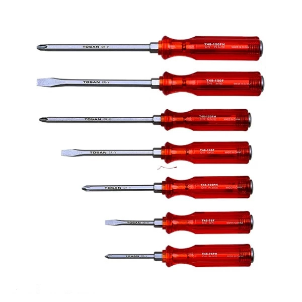 پیچ گوشتی ضربه خور توسن کد TNN007 بسته 7 عددی