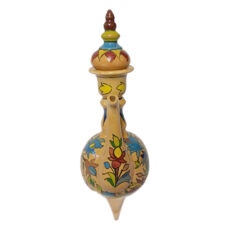 گلاب ریز سفالی طرح گل و مرغ کد 020