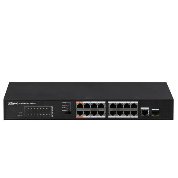 سوییچ poe شبکه شانزده پورت داهوا مدل DH-CS4220-16GT-135