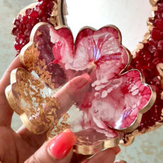 ست 9 تکه هفت سین رزینی طرح گل