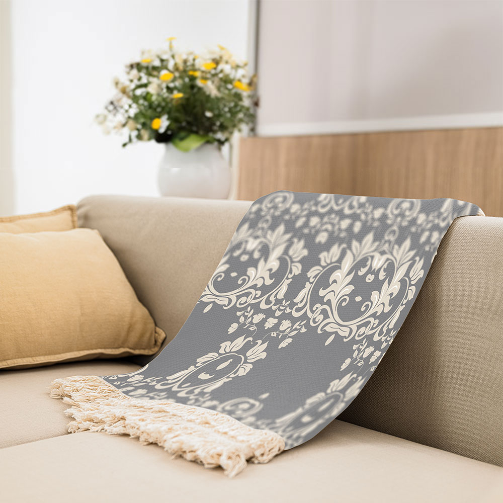 شال مبل طرح وینتیج کد vin2sh1012 سایز 200x180 سانتی متر