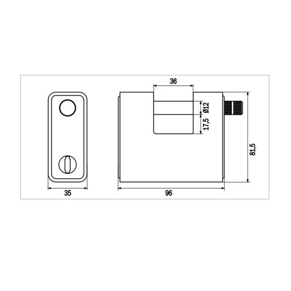 قفل کتابی ایزئو مدل R6 سایز 12 میلی متر
